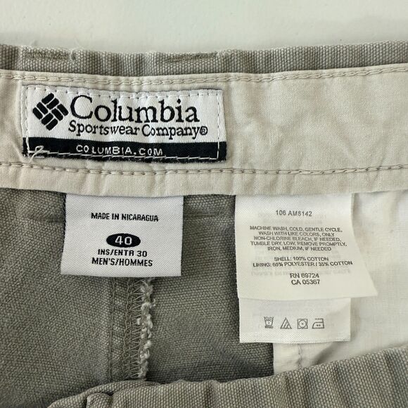 Columbia Men's Gray Cotton Canvas Utility Workwear Hiking Pants Size 40 x 30 - Picture 4 of 11